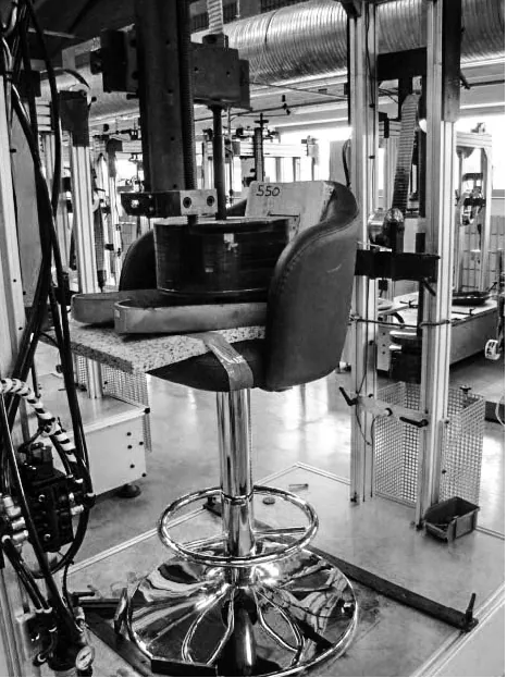 Finished chair / certifications (b&w)